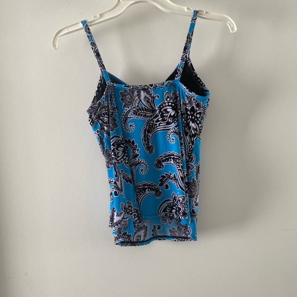 Deep Blue Paisley Swim Top - Picture 3 of 4